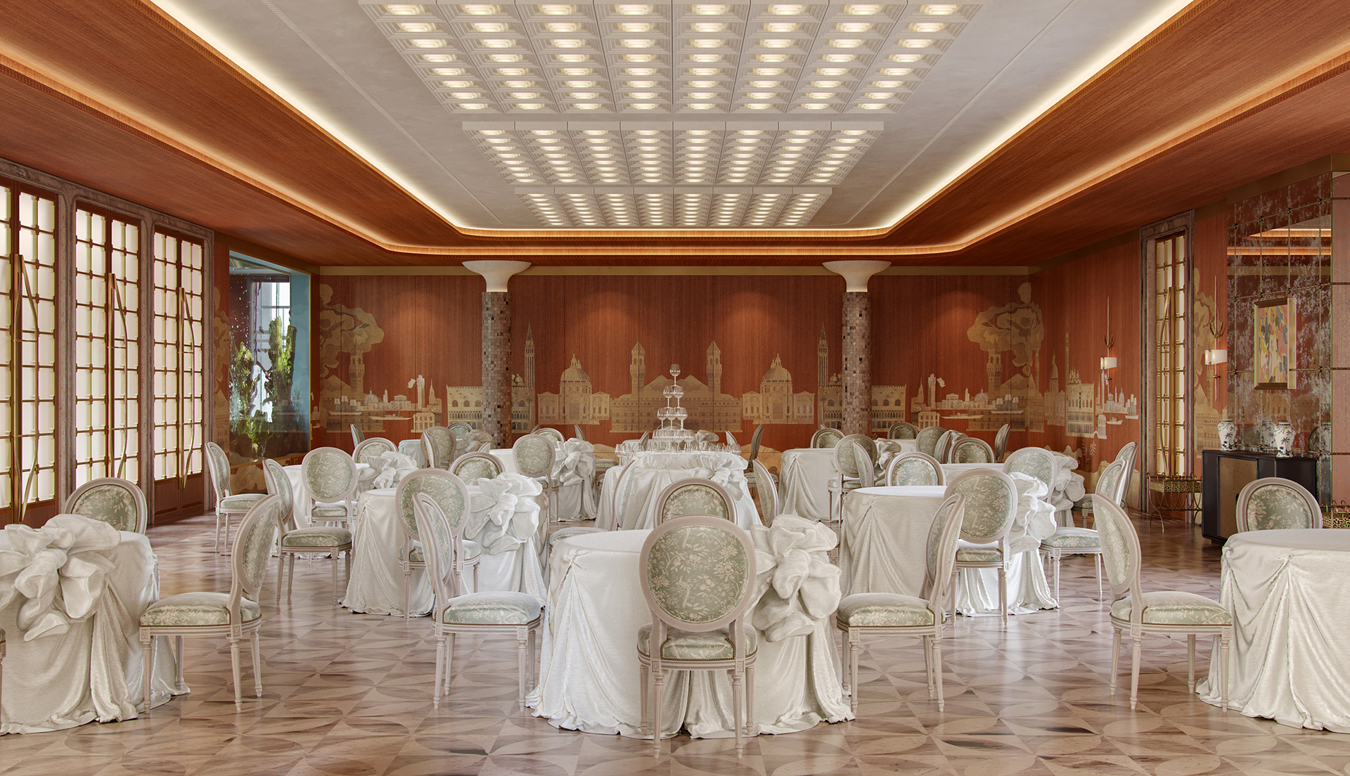 The bar is the most photographed element in most luxury restaurants; it also has to function for sixteen hours a day