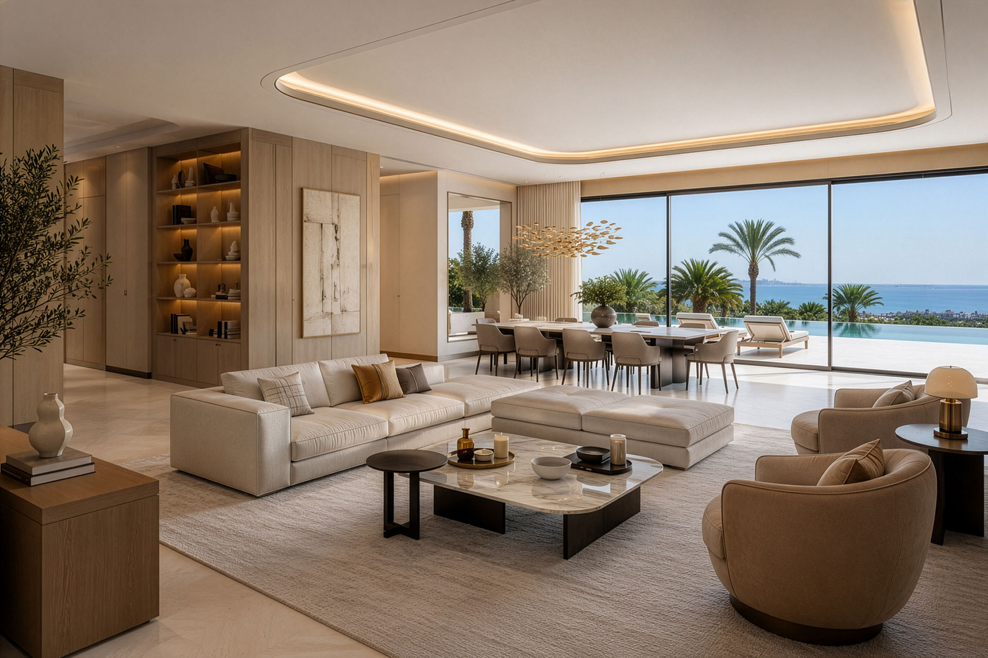  Outdoor majlis terrace zoning in Dubai villa landscape design