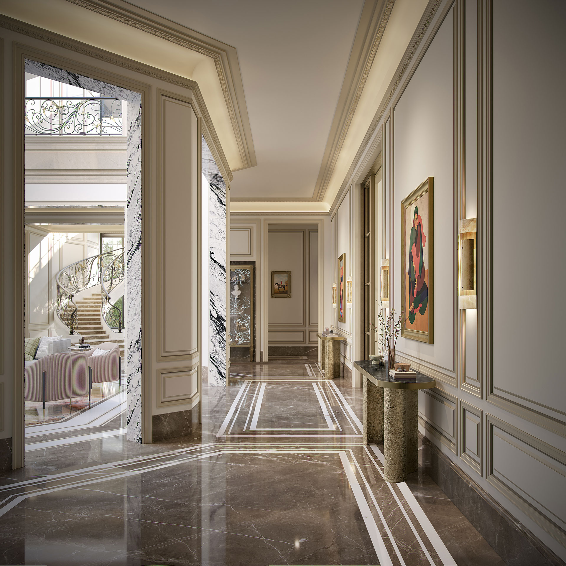 Luxury interior designers in Pune estate bungalow living space