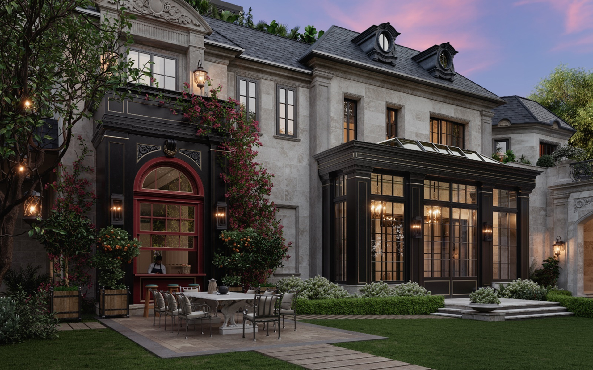 modern Indian estate home